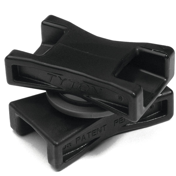 Hellermann Tyton DSWS50HSH1 Dual Swivel Saddle Spacer for T50-T250, 0.625 - 6.0" Bundle Diameter, PA66HS, Black, 500/pkg