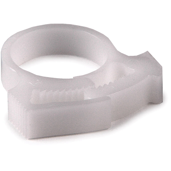 Hellermann Tyton 190-00303 Snapper Hose Clamp, 0.71 - 0.81" Bundle Diameter, POM, White, 1000/pkg
