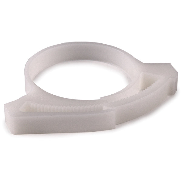 Hellermann Tyton SNP3410H4 Snapper Hose Clamp, 1.33 - 1.54" Bundle Diameter, POM, White, 500/pkg