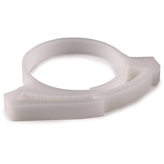 Hellermann Tyton SNP3410K2 Snapper Hose Clamp, 1.33 - 1.54" Bundle Diameter, POM, White, 50/pkg