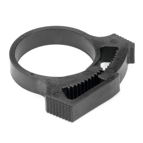 Hellermann Tyton SNP12AGHS0C2 Snapper Hose Clamp, 0.62" - 0.72" Bundle Diameter, PA66GF13, Black, 100/pkg
