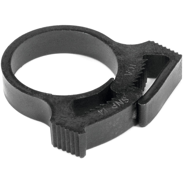 Hellermann Tyton SNP4GHS0M4 Snapper Hose Clamp, 0.41 - 0.46" Bundle Diameter, PA66GF13, Black, 1000/pkg