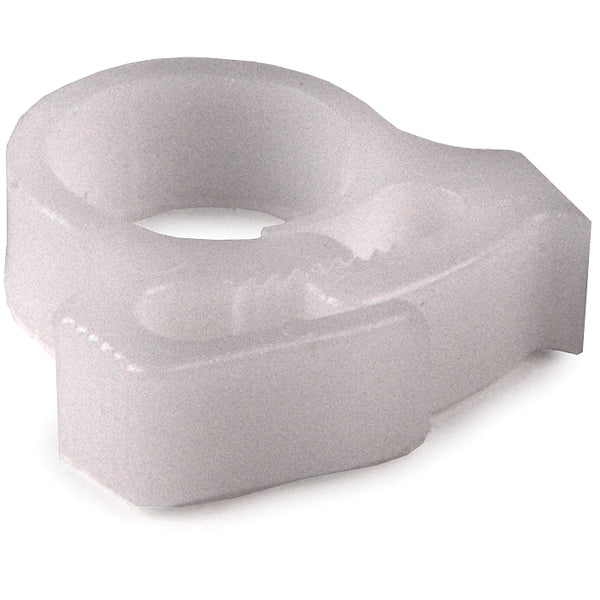 Hellermann Tyton SNP310M4 Snapper Hose Clamp, 0.39 - 0.44" Bundle Diameter, POM, White, 1000/pkg