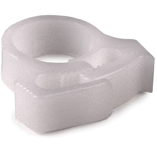 Hellermann Tyton SNP410C2 Snapper Hose Clamp, 0.38 - 0.42" Bundle Diameter, POM, White, 100/pkg