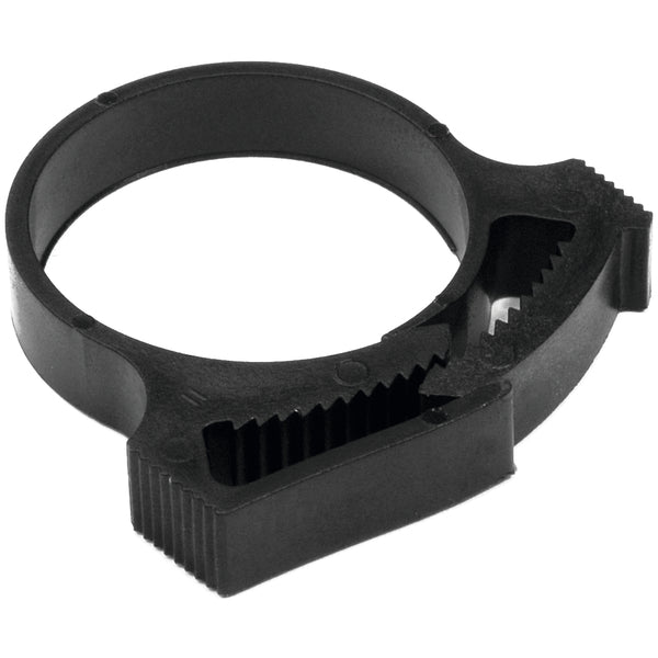 Hellermann Tyton SNP7GHS0C2 Snapper Hose Clamp, 0.46 - 0.55" Bundle Diameter, PA66GF13, Black, 100/pkg