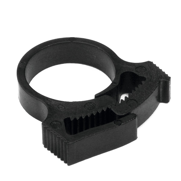 Hellermann Tyton SNP8GHS0C2 Snapper Hose Clamp, 0.52" - 0.59" Bundle Diameter, PA66GF13, Black, 100/pkg
