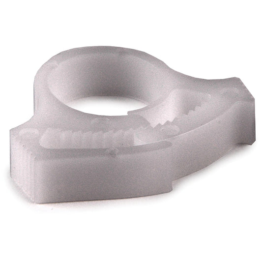 Hellermann Tyton SNP810M4 Snapper Hose Clamp, 0.51 - 0.59" Bundle Diameter, POM, White, 1000/pkg
