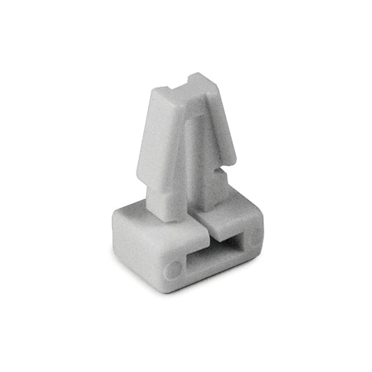 Hellermann Tyton TM1SF10M4 Push-Button Cable Tie Mount, 0.25" Hole Dia, 0.13" Max Panel, 0.2" Max Tie Width, PA66, White, 1000/pkg