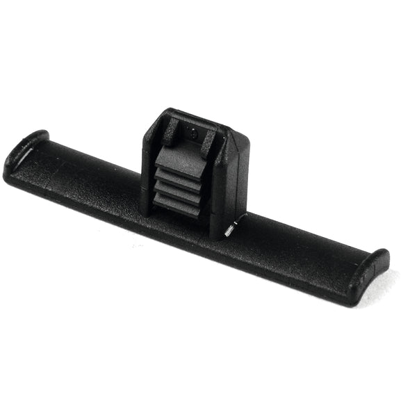 Hellermann Tyton 155-16301 Bundling Clip with Oval Fir Tree, 1.6" Long, 0.02 - 0.10" Panel Thickness, PA66HIRHS, Bk, 1000/pkg