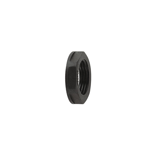 Hellermann Tyton 166-90019 HelaGuard® Non-Metallic Locknut, NPT Thread, 0.50" Dia, PA66, Black, 10/pkg