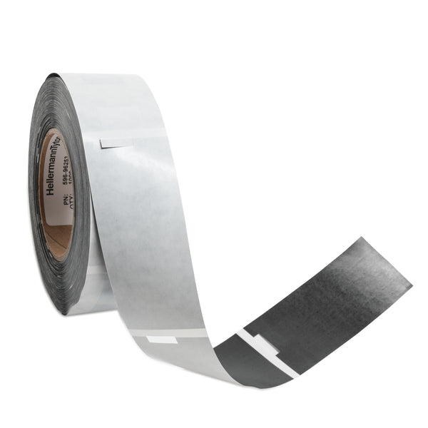 Hellermann Tyton 596-96255 Paint Mask Label, 1.0" x 0.75" x 4.75", 1 Across, Polyester, White, 500/roll