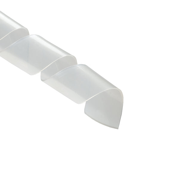 Hellermann Tyton 5P9C Spiralwrap Protective Sheathing, 1" Diameter, PTFE, Natural, 100 ft/roll
