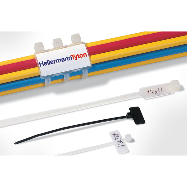 Hellermann Tyton IT50RD3C2 Identification Tie, 8" Long, 50lb Tensile Strength, PA66, Orange, 100/pkg