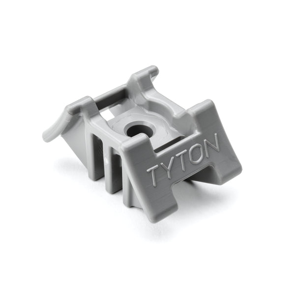 Hellermann Tyton S2CM258HIRHSH1 2-Way Saddle Mount, 3.5" Max Bundle Diameter, 0.25" Stud Diameter, PA66HIRHS, Gray, 500/pkg