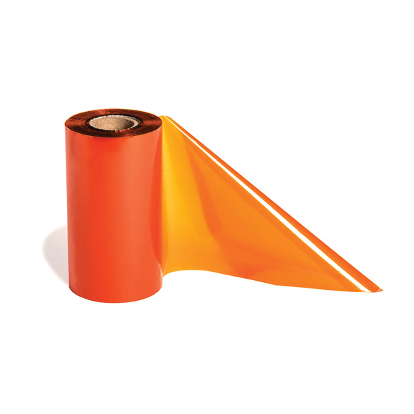 Hellermann Tyton TT822OUT3 Thermal Transfer Ribbon, 4.33" x 984', 1" Core, PET, Orange, 1/pkg