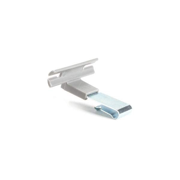 Hellermann Tyton 133-04486 Edge Clip and Tape Clip, Panel Thickness .11" - .12 ", 1.43" Long, PA66HIRHS, Gray, 3000/ctn