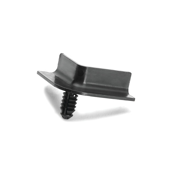 Hellermann Tyton 151-01051 Mini Channel, 1.38" Long, 90° Angle, Fir Tree FT6B, PA66HIRHSUV, Black, 4000/box