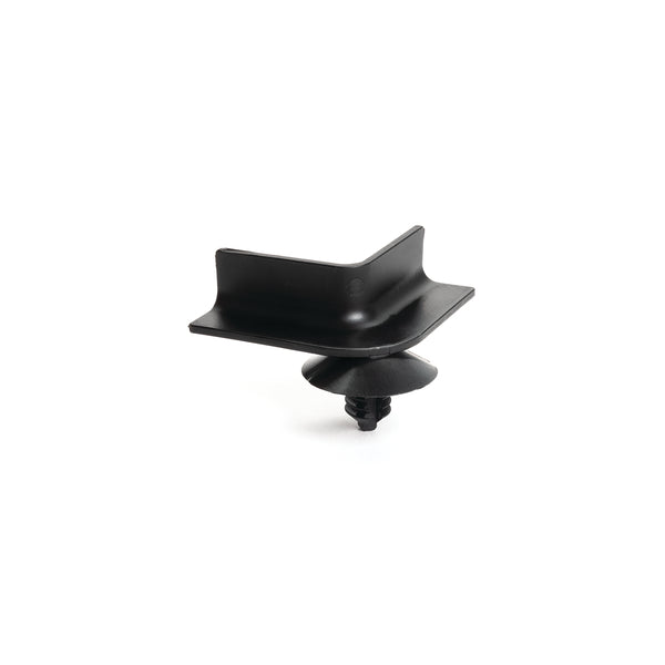 Hellermann Tyton 151-00993 Mini Channel, 1.38" Long, 90° Angle, Fir Tree FT6, PA66HIRHSUV, Black, 4000/pkg