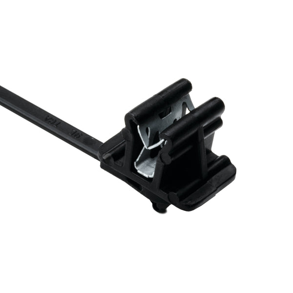 Hellermann Tyton 156-00049 Rotatable Cable Tie with Edge Clip, 6.3" Long, Outside Serrated, PA66HS, Black, 500/bg