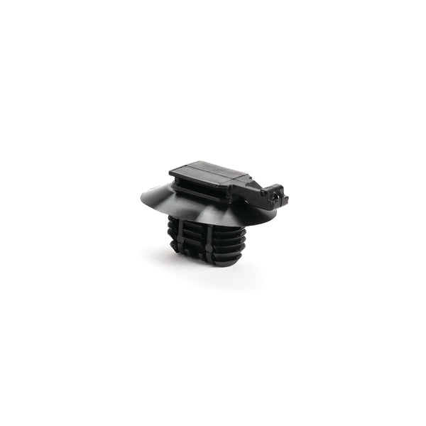 Hellermann Tyton 151-00765 Connector Clip with Oval Fir Tree, 0.6-6.35 mm Panel Thick., 9.0x17.0 mm Hole Dia, PA66HIRHSUV, Black, 1000/ctn