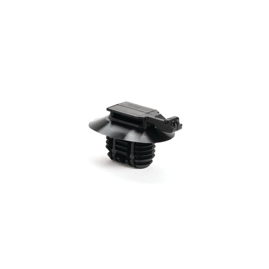Hellermann Tyton 151-00765 Connector Clip with Oval Fir Tree, 0.6-6.35 mm Panel Thick., 9.0x17.0 mm Hole Dia, PA66HIRHSUV, Black, 1000/ctn