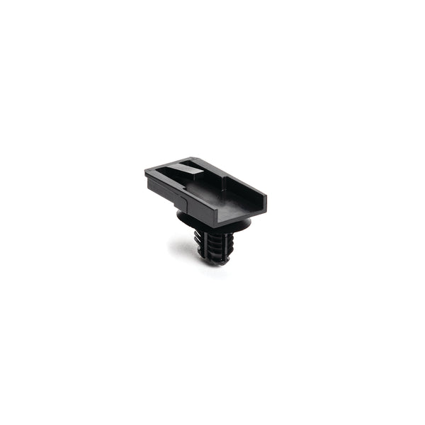 Hellermann Tyton 133-04724 USCAR Connector Clip with Oval Fir Tree, 23mm, 0.6-6.75mm Panel Thickness, PA66HIRHSUV, Black, 1500/ctn