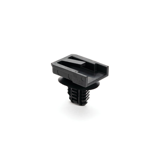 Hellermann Tyton 151-01244 Connector Clip with Oval Fir Tree, 0.51-6.75mm Panel Thick, 6.2-13.0mm Hole, PA66HIRHSUV, Black, 3500/ctn