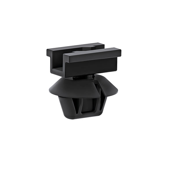 Hellermann Tyton 151-00194 Connector Clip with Oval Arrowhead, 0.8-2.0mm Panel Thick, 7.0x12.0mm Hole Dia, PA66HIRHS, Black, 500/pkg