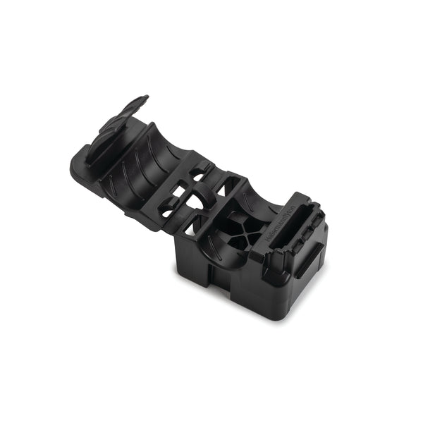 Hellermann Tyton 151-03545 M8 Stud Mount Ratchet Clamp, 0.50 - 0.77" Bundle Dia, PA66HIRHSUV, Black, 150/bg