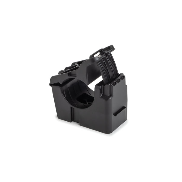 Hellermann Tyton 151-03556 M8 Stud Mount Ratchet Clamp, 0.76 - 1.42" Bundle Dia, PA66HIRHSUV, Black, 150/bg