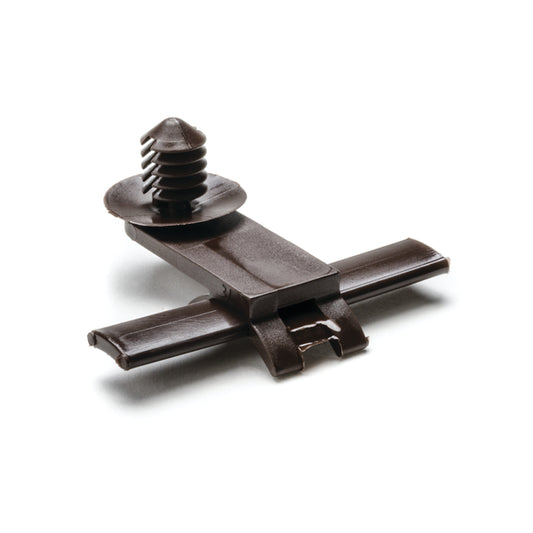 Hellermann Tyton 150-09201 Standoff Bundling Clip, 0.8" Long, 0.03 - 0.18" Panel Thickness, PA66, Brown, 500/pkg