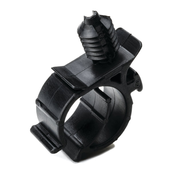 Hellermann Tyton 151-00783 Side Convoluted Tubing Clip, Max Bundle Diameter .6", PA66HIRHS, Black, 5000/pkg