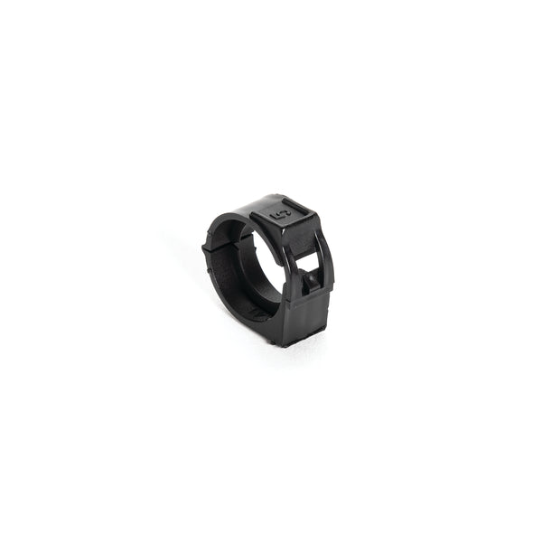 Hellermann Tyton 167-00204 Hinged Convoluted Loom Tubing Endclamp Fitting, 0.5", PP, Black, 3000/pkg