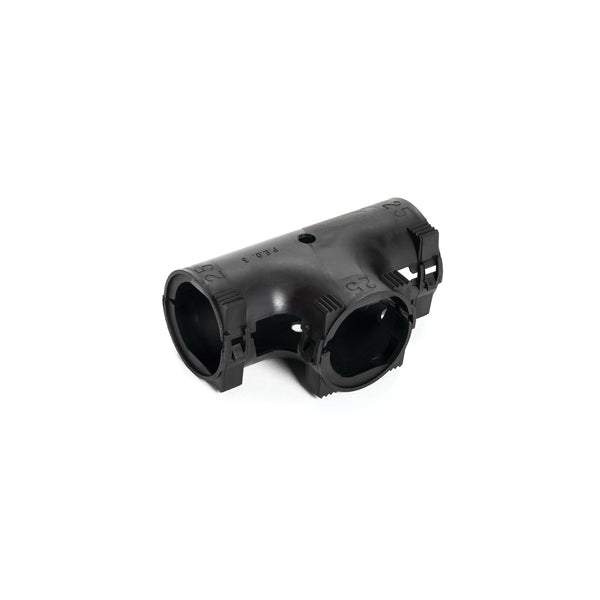 Hellermann Tyton 167-00206 Hinged Convoluted Loom Tubing T-Fitting, L- 1.0" x C- 1.0" x R- 1.0", PP, Black, 132/pkg