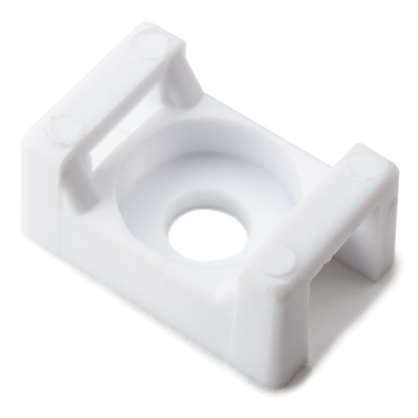 Hellermann Tyton CTM09M4 Cable Tie Anchor Mount, 0.58 x .37", 0.15" Hole Dia, 0.2" Max Tie Width, PA66, Natural, 1000/pkg