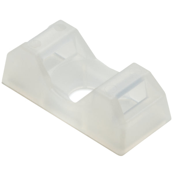 Hellermann Tyton 151-10920 Q Tie Mount, M4 Screw, 0.83 x 0.38 x 0.26", For Q18 - Q50 ties, PA66, Natural, 100/bg