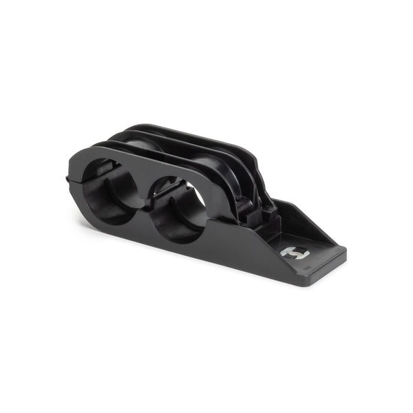 Hellermann Tyton 151-03905 HV Dual Clamp with M6 Stud Mount, 0.94" Bundle Dia, PA66HIRHSUV, Black, 250/ctn