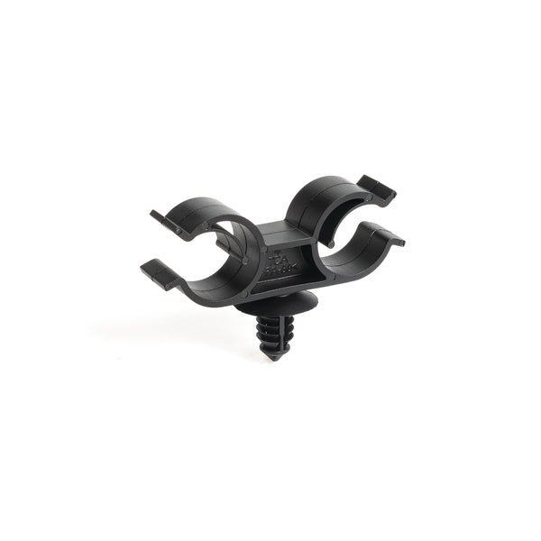Hellermann Tyton 151-01310 Dual FT6 Docking Clip, 12-15mm with 6.5mm Fir Tree, PA66HIRHSUV, Black, 2000/pkg