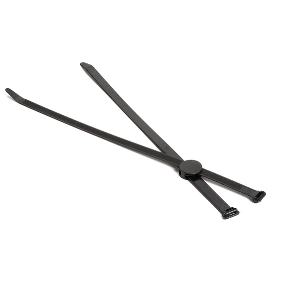Hellermann Tyton 156-03014 3-Piece Wide Strap Tie with Rubber Sleeve and Coupler, 15.1" Long, 0.37 - 4.12" Dia, 120lbs, PA66HIRHSUV, Black, 500/bag