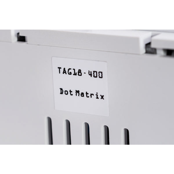 Hellermann Tyton TAG27-400 Dot Matrix Label, 0.75" x 1.5", 1 Across, Polyester, White, 5000/pkg