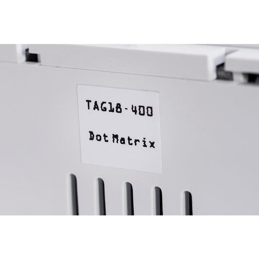 Hellermann Tyton TAG27-400 Dot Matrix Label, 0.75" x 1.5", 1 Across, Polyester, White, 5000/pkg