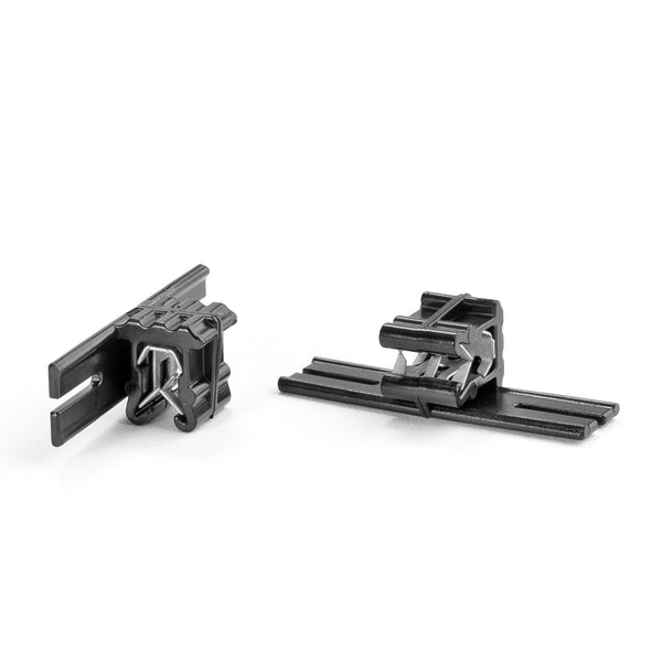 Hellermann Tyton 151-03402 Edge Clip and Tape Clip, EC16, Panel Thickness 0.04" - 0.12", 1.6" Long, PA66HIRHS, Black, 500/pkg