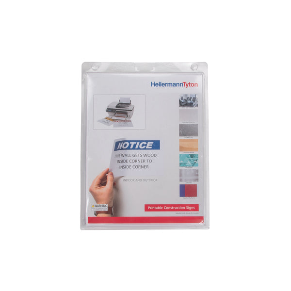 Hellermann Tyton 594-53789 Printable Temporary Signs, Removable, 8.5" x 11", EDP Paper, White, 25/pkg