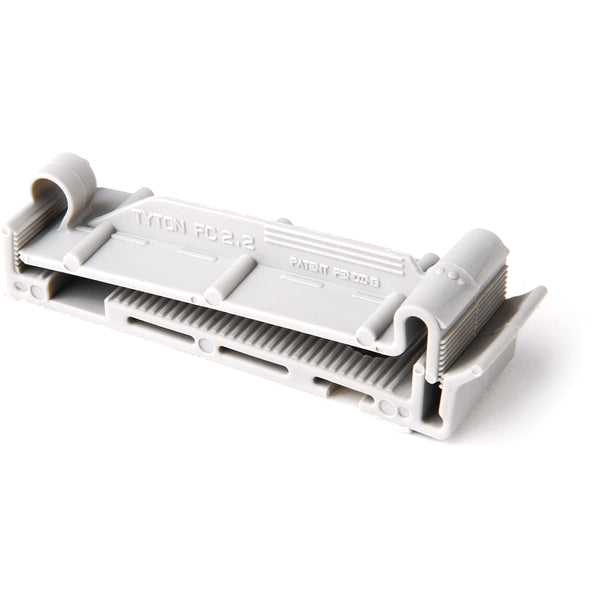 Hellermann Tyton FC2.2AK2 Flat Ribbon Cable Clamp, Adhesive, 2.2'' Max Cable Width, 0.156" Hole Dia, PA66, Gray, 50/pkg