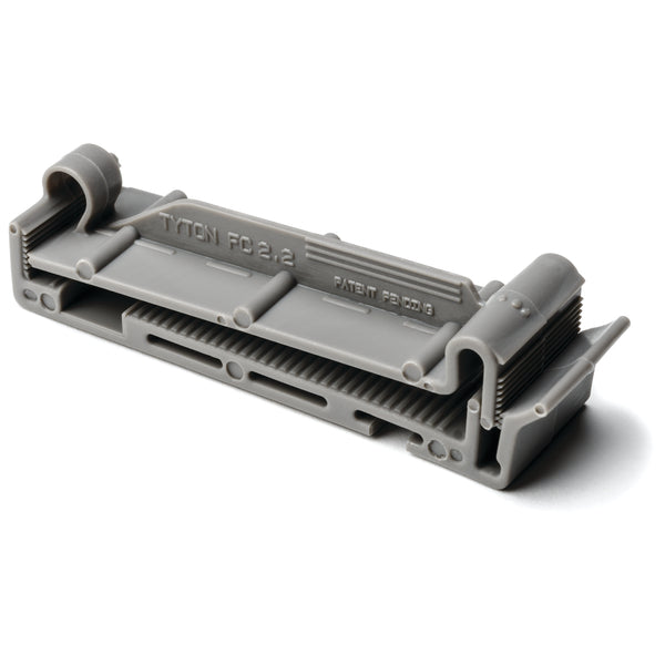 Hellermann Tyton FC2.2H4 Flat Ribbon Clamp, 2.2" Max Cable Width, 0.156" Hole Dia, PA66, Gray, 500/pkg