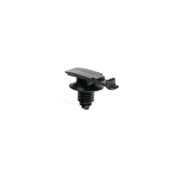 Hellermann Tyton 155-32602 Connector Clip with Round Fir Tree, 0.75 - 5.0 mm Panel Thick., 6.5 - 7.0 mm Hole Dia, PA66HIRHS, Black, 500/pkg