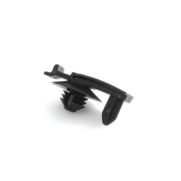 Hellermann Tyton 155-30702 Connector Clip with Round Fir Tree, 0.7 - 5.1 mm Panel Thick., 6.4 - 7.1 mm Hole Dia, PA66HIRHS, Black, 500/pkg