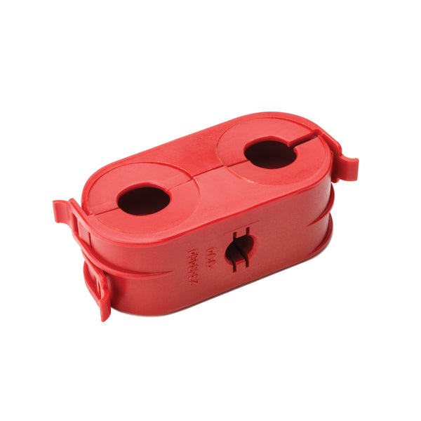 Hellermann Tyton 133-00997 HC Clamp Bundle Separator, Two Hole, PA66HIRGF13, Red, 500/pkg