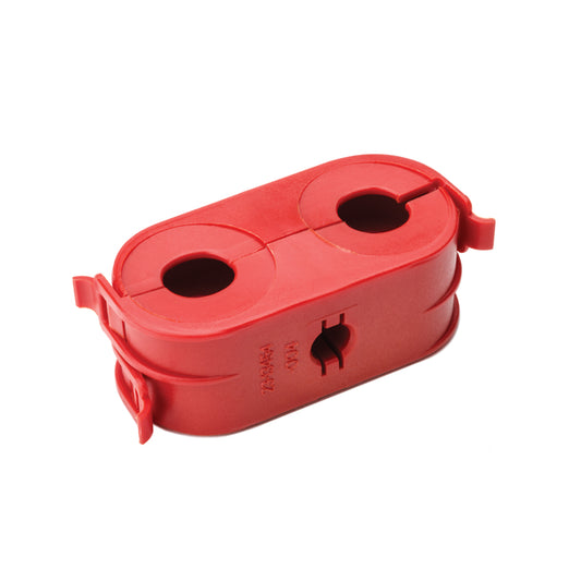 Hellermann Tyton 133-00997 HC Clamp Bundle Separator, Two Hole, PA66HIRGF13, Red, 500/pkg