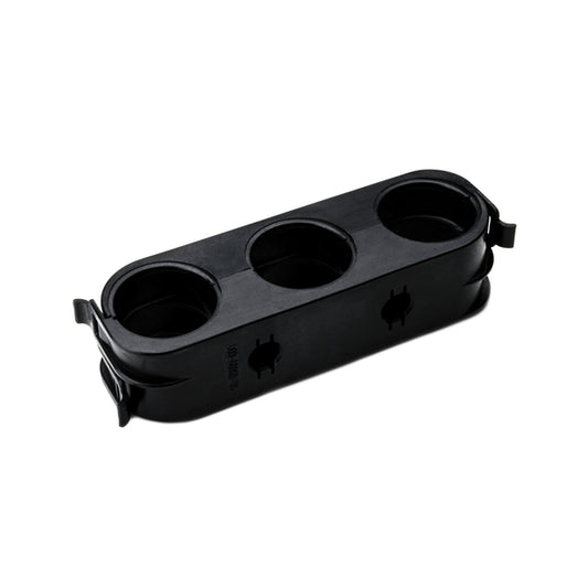 Hellermann Tyton 133-00998 HC Clamp Bundle Separator, Three Hole, PA66GFHIRHS, Black, 500/pkg